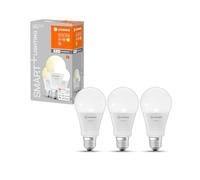 LEDVANCE Lámpara LED inteligente con tecnología WiFi, casquillo E27, regulable, blanco cálido (2700 K), sustituye a las lámparas incandescentes por 100W, SMART+ WiFi Classic REgulable, pack de 3