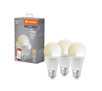LEDVANCE Lámpara LED inteligente con tecnología WiFi, E27 base, óptica mate,Blanco cálido (2700K), 1521 Lumen, sustituto de 100W-iluminante 3-paquete