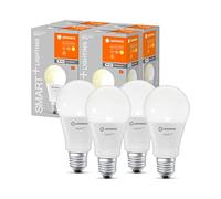 LEDVANCE Lámpara LED inteligente con tecnología WiFi, enchufe E27, regulable, blanco cálido (2700 K), reemplaza las lámparas incandescentes por 60W, SMART+ WiFi Classic Dimmable, paquete de 4
