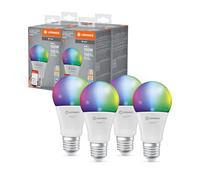 LEDVANCE Lámpara LED inteligente con tecnología WiFi, enchufe E27, regulable, color de luz cambiante(2700-6500K), colores RGB cambiables, reemplazo de 100W,SMART+ WiFi Classic Multicolour,paquete de 4