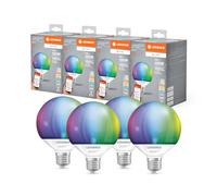 LEDVANCE Lámpara LED SMART+ MATTER, compatible con Google, Alexa, Apple, acabado esmerilado, 14W, 1521lm, base E27, función RGBW y luz blanca, app o control por voz, vida útil de hasta 20.000 horas