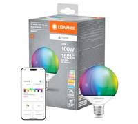 LEDVANCE Lámpara LED SMART+ MATTER, compatible con Google, Alexa, Apple, acabado esmerilado, 14W, 1521lm, base E27, función RGBW y luz blanca, app o control por voz, vida útil de hasta 20.000 horas