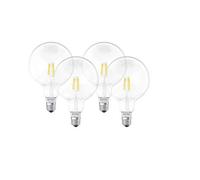 LEDVANCE Lámpara Smart LED, Bluetooth, globo de filamento, E27, blanco cálido (2700K), reemplaza las lámparas incandescentes por 50W,controlable con Alexa, Google y Apple,SMART+ BT GLOBE,paquete de 4