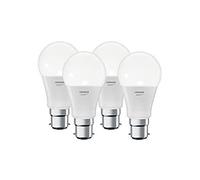 LEDVANCE Lámpara Smart LED con Bluetooth, B22d, color de luz cambiante (2700-6500K) y RGB cambiables, reemplaza las lámparas incandescentes con 60W, controlable con Alexa, Google y Apple, paquete de 4