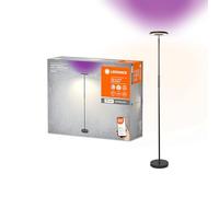 LEDVANCE Lámpara SMART+ WIFI FLOOR UDOWN negro, 13,5 W, 2165 lm, luz blanca y de color ajustable, dos fuentes de luz, regulable, larga duración, luz RGB, controlable mediante aplicación, 3000 K