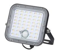 LEDVANCE Lámpara solar LED para exterior Endura Outdoor negra con reflector y panel solar, cable de 5 m de largo, con mando a distancia y detector de movimiento PIR, 10 W, 1400 lm, 840, 4000 K