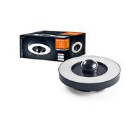 LEDVANCE Lámpara techo y pared para exterior SMART+, cámara, luz LED blanca cálida 3000K, carcasa policarbonato alta calidad gris oscuro, altavoz integrado, tarjeta de memoria, tecn. WiFi inteligente