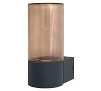 LEDVANCE LED Aplique para bombillas 1x E27, lámpara de diseño contemporáneo en óptica tubular, fabricada en aluminio de calidad y cristal color ámbar, ENDURA CLASSIC PIPE Wall E27