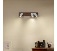 LEDVANCE LED downlight Mercury GU10, 3 luces, madera/blanco