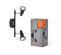 LEDVANCE LED SPOT GU10 2 x 3,4W, 460lm, negro, temperatura de color 2.700K,