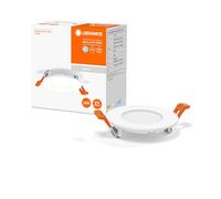 LEDVANCE LED SPOT INTEGRATED SLIM Ø 12cm, foco empotrado para interiores, 8W, temperatura de color 6500K, 550 lúmenes, 240V, diseño plano, in ispositivo de sujeción, blanco