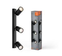 LEDVANCE LED SPOT OCTAGON 3 x 3,4W, GU10, 690lm, negro, temperatura de