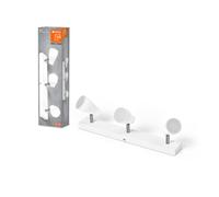 LEDVANCE LED SPOT PEAR Spot de techo 430 mm, blanco, 12,9W, 630lm, luz direccional con color de luz blanco cálido, con cabezal flexible GU10, lámpara GU10 incluida, IP20, 2700K