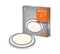 LEDVANCE Libra de techo LED de Or erlín 300 mm, plata, 16W, 2000lm, color de luz blanca cálida, distribución de luz muy homogénea, vida útil larga, módulo LED instalado permanentemente, IP20,3000K
