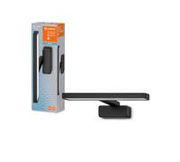 LEDVANCE Lígrama de espejo de baño de la barra de disco de 400 mm, negro, 6W, 720lm, luz blanca cálida a fría, Conjunto controlable, pared y espejo, clase de protección IP44, 3000k-4000K