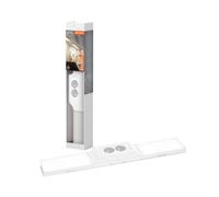 LEDVANCE Luminaria para debajo del armario con 2 tomas y 2 conexiones USB-C, haz extensivo, 10 W, 500 lm, 3000 K, 830 blanco cálido, regulable, juego blanco de plástico (PC), IP20