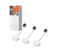 LEDVANCE Luz de bajo mueble PUCK 65 mm 830WT, 3x3W, 3x330lm, diseño redondo y luz blanca cálida (3000K), juego de tres luces de bajo mueble con módulo LED integrado, protección IP20
