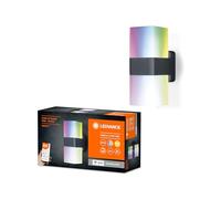 LEDVANCE Luz exterior LED inteligente para pared con tecnología WiFi para exterior, colores RGB intercambiables, fabricada en aluminio gris oscuro, compatible con Google y Alexa, SMART+ CUBE UPDOWN