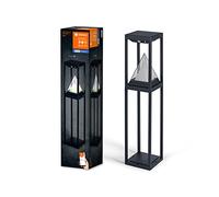 LEDVANCE Luz solar SMART+ para exteriores Bluetooth, luz blanca cálida y de color, utilizable sin alimentación, hasta 2,5HR de funcionamiento al 100% de luz, recargable con cable USB-C IP44 negro