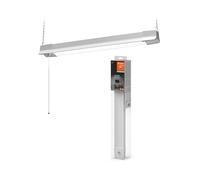 LEDVANCE Office Line Curve suspendida para puesto de trabajo, blanca, 24W, 2700lm, color de luz blanco frío que mejora la concentración, especialmente manejable, larga vida útil, clase deIP20, 4000K