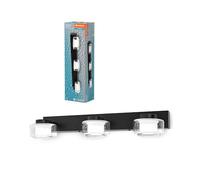 LEDVANCE OR lame aplique y techo con LED, negro, 16,5W, 1050lm, 3000/4000K, (blanco frío/blanco cálido), protección IP44 contra cuerpos extraños y salpicaduras de agua
