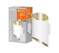 LEDVANCE OR YLINDRO SMART+ Wi-Fi, luminaria LED de pared regulable, 12W, temperatura de color 3000-6500K, 600 lúmenes, negro/cobre, cilindro con recortes asimétricos, 20x12cm