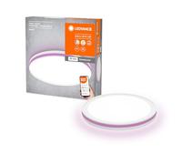 LEDVANCE OR IRCLE SMART+ WiFi luminaria Ø 46cm, lámpara de techo LED redonda regulable para uso interior, temperatura de color de 3000-6500K, 2400 lumen, 2 luces para luz blanca y de color, blanco
