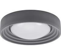 LEDVANCE OR oncrete, plafón de techo de hormigón gris con LED, 18W, 1500 lúmenes, 3000K, luz blanca cálida agradable, regulable en 3 niveles mediante un clic, diámetro de 400 mm, protección IP20,