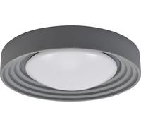 LEDVANCE OR oncrete, plafón de techo de hormigón gris con LED, 24,5W, 1800 lúmenes, 3000K, luz blanca cálida agradable, regulable en 3 niveles con un simple clic, diámetro de 500 mm, protección IP