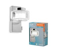 LEDVANCE Aplique de pared LED Or lame, 1 luz, cromo, IP44