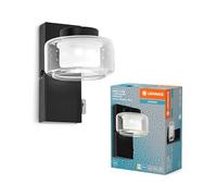 LEDVANCE OR lame aplique y techo con LED, negro, 5,5W, 350lm, 3000/4000K, (blanco frío/blanco cálido), protección IP44 contra cuerpos extraños y salpicaduras de agua