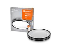 LEDVANCE ORBIS JADEN SMART+ WiFi luminaria Ø48cm, luminaria de techo LED regulable para uso interior, temperatura de color 2700-6500K, 3300 lumen, blanco con anillo negro y anillos de luz en los lados