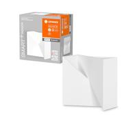 LEDVANCE ORBIS SWAN SMART+ Wi-Fi luminaria, lámpara LED de pared regulable para uso en interiores, 23W, temperatura de color de 3000-6500K, 600 lumen, superficie pintable, forma cuadrada 20x20cm