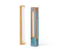 LEDVANCE ORBIS Tube Aplique/espejo LED, vidrio esmerilado/decoración madera, 12W, 1200lm, 3000/4000K, 60cm de diámetro,IP44 contra cuerpos extraños/salpicaduras de agua