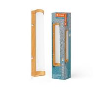 LEDVANCE ORBIS Tube espejo/aplique con LED, vidrio esmerilado/decoración madera, 9W, 900lm, 3000/4000K, 40cm de diámetro,IP44 contra cuerpos extraños/salpicaduras de agua