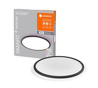 LEDVANCE Panel de luz WiFi SMART+ ORBIS, negro, 25W, 2940lm, 400mm, luz blanco dinámico (2700K-6500K), marco con luz de color RGB, regulable, controlable por app, compatible con Amazon, Google, etc.