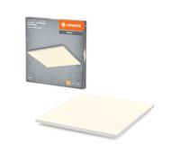 LEDVANCE Plafón de techo sin marco Planon en blanco con tecnología LED avanzada, 40 W, forma cuadrada (600 x 600 mm), 3000 K, carcasa de aluminio, difusor de PMMA esmerilado