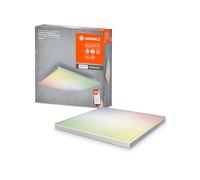 LEDVANCE Plafón LED inteligente, panel interior con tecnología WiFi, color de luz cambiante (3000K-6500K), colores RGB cambiables, 300 mm x 300 mm, compatible con Google y Alexa Voice Control, SMART+
