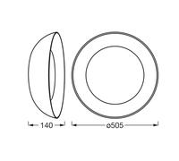 LEDVANCE Plafón LED Or lva, negro, metal