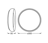 LEDVANCE Plafón LED Orbis Livia Ø 30 cm, gris, metal