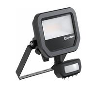 LEDVANCE Proyector LED FL 10 SN P 8W 1.2k lm 830 Blanco cálido IP65 con detector simétrico Negro