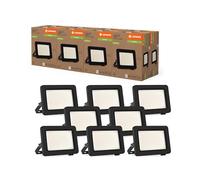 LEDVANCE Proyector LED con carcasa de aluminio negro, 10 W, 1750 lm, para aplicaciones en exteriores, diseño compacto, peso ligero, fácil instalación, paquete de 8
