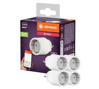 LEDVANCE SMART+ Enchufe inteligente para interiores con tecnología ZigBee, integra dispositivos tradicionales en el hogar inteligente, compatible con Alexa o Google, blanco, paquete de 4