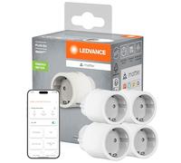 LEDVANCE SMART+ Indoor Plug, enchufe inteligente con Matter over WiFi, para | , Plugs, 48.00 Millimetres dia, , Paquete de 4