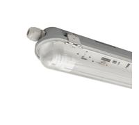 Ledvion - 1 pieza, pantalla estanca, 120cm, IP65, 18W, 185 lm/W, Blanco frío, 6500K, con sensor, lámpara de techo para garaje, de bodega, tubo led, almacén