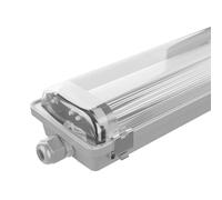 Ledvion - 1 pieza, pantalla estanca, 150cm, IP65, para 2 tubos LED, Tubo No incluido, lámpara de techo para garaje, de bodega, tubo led, almacén