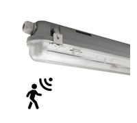 Ledvion - 1 pieza, pantalla estanca, 60cm, IP65, con sensor, Tubo No incluido, Impermeable, lámpara de techo para garaje, de bodega, tubo led, almacén