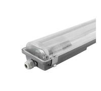 Ledvion - 1 pieza, pantalla estanca, 60cm, IP65, para 2 tubos LED, Tubo No incluido, Impermeable, lámpara de techo para garaje, de bodega