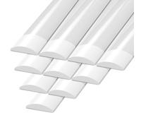 Ledvion 10 piezas pantalla estanca LED 120cm 30W 4200lm 6500K IP20 | Conectable para garaje taller sotano e interiores secos con montaje sencillo