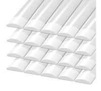 Ledvion 20 piezas pantalla estanca LED 120cm 30W 4200lm 4000K IP20 | Conectable para garaje taller sotano e interiores secos con montaje sencillo